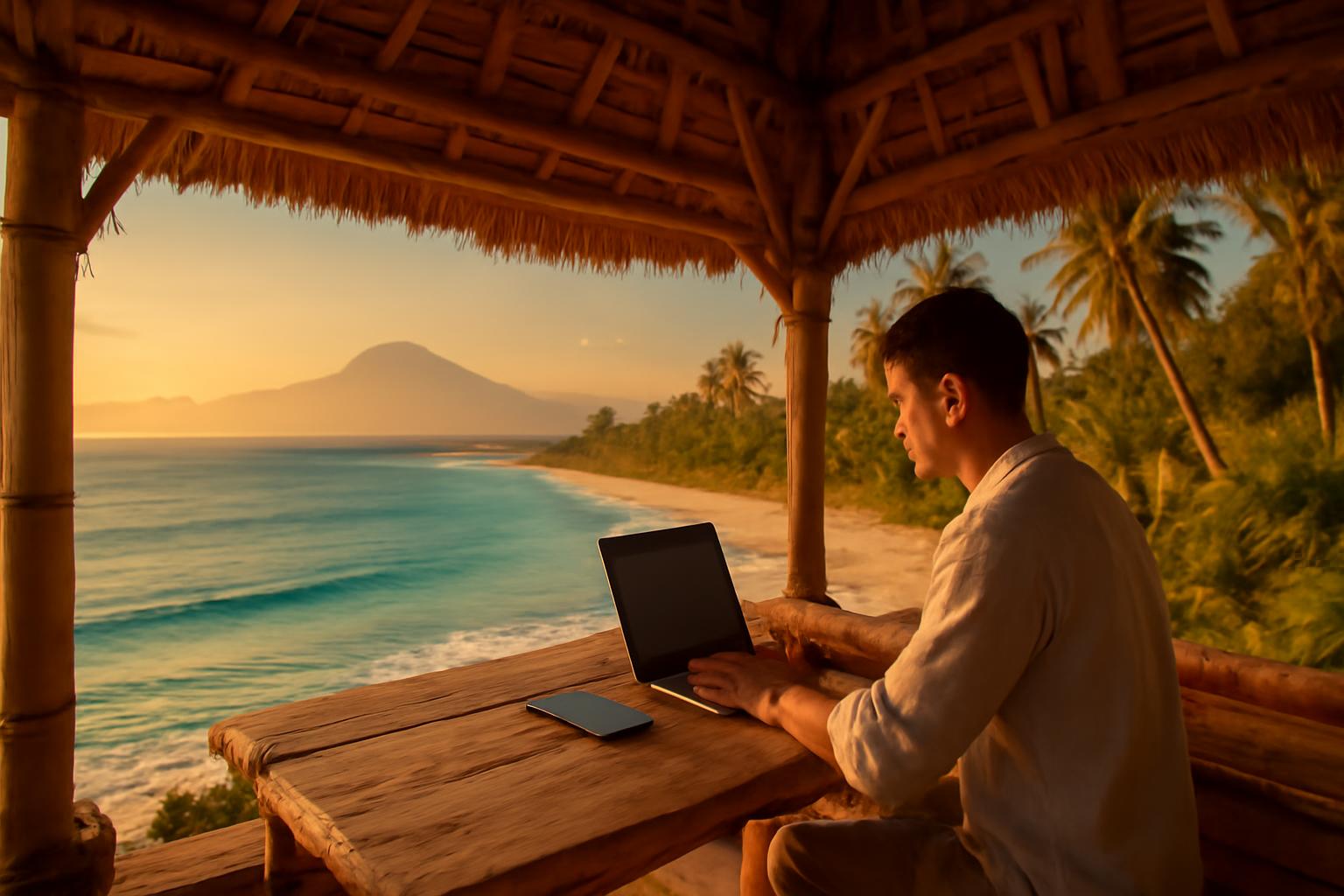 Lombok para Nómadas Digitales 2026: Visa E33G, Coworking y Vivir como Remoto